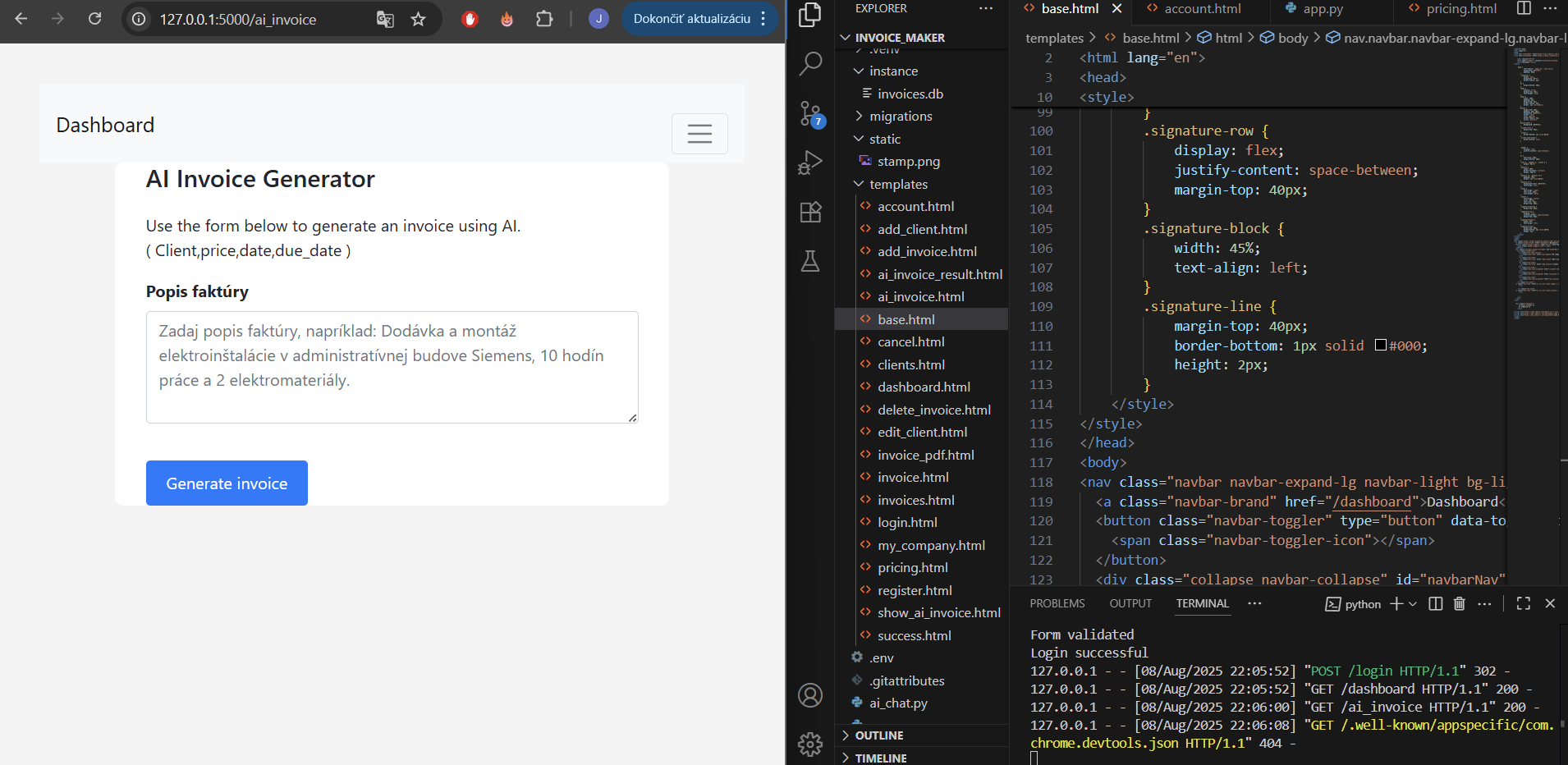 Fakturačný systém s AI